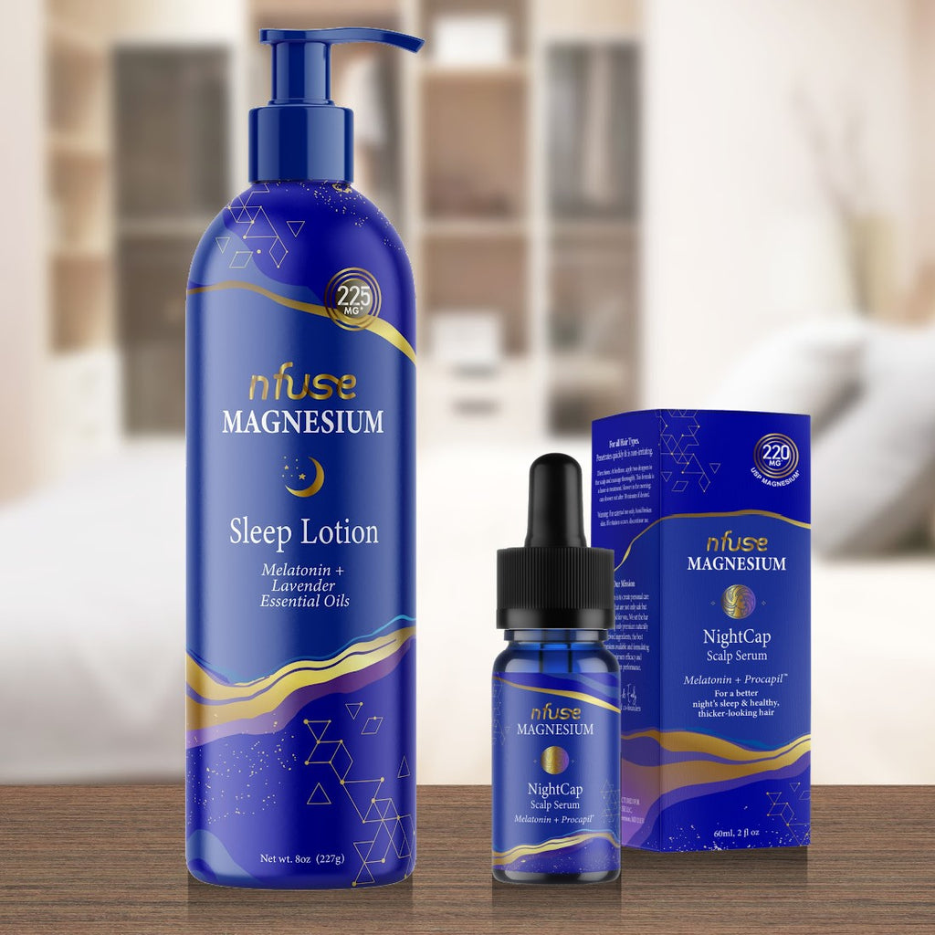nfuse Sleep Collection - Sleep Lotion and NightCap with magnesium, melatonin and lavender essential oils