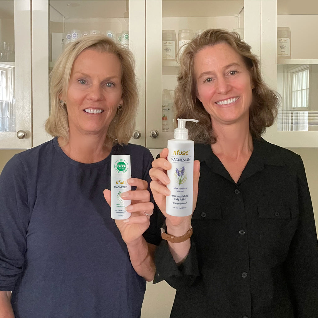 Founders Ann and Emily - Women-owned nfuse magnesium-enriched self-care
