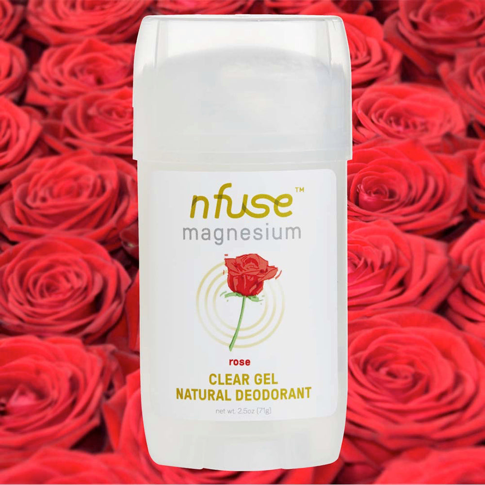 Rose Natural Magnesium Clear Gel Deodorant
