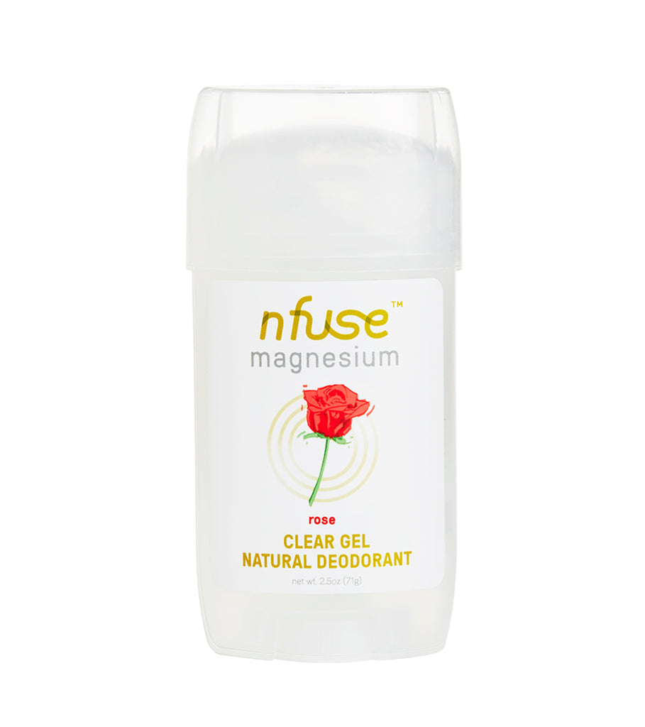Rose Natural Magnesium Clear Gel Deodorant